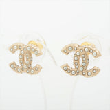 Chanel Coco Logo Gold Pearl Earrings Costume Jewellery 2024