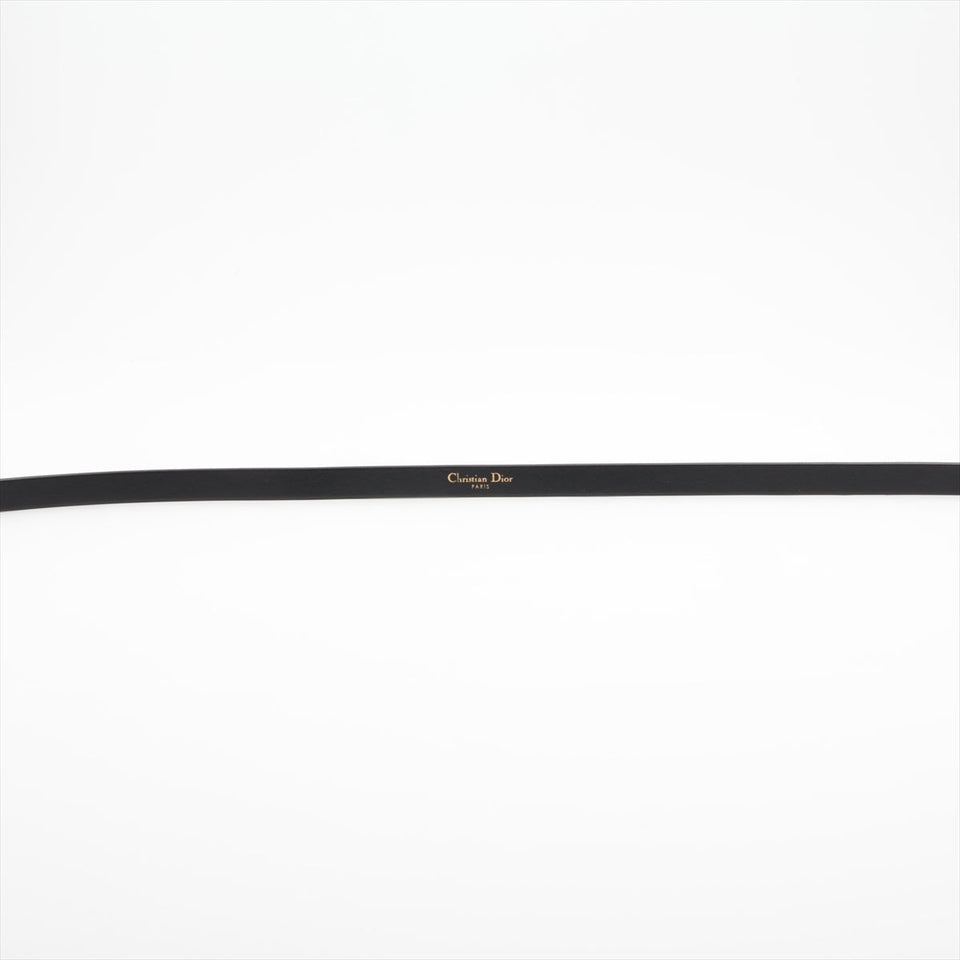 Dior CD Rhinestone Gold Black Belt 70cm