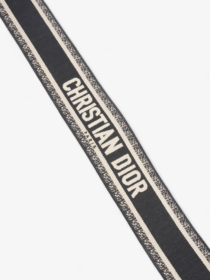 Christian Dior Shoulder Strap Beige / Navy Canvas