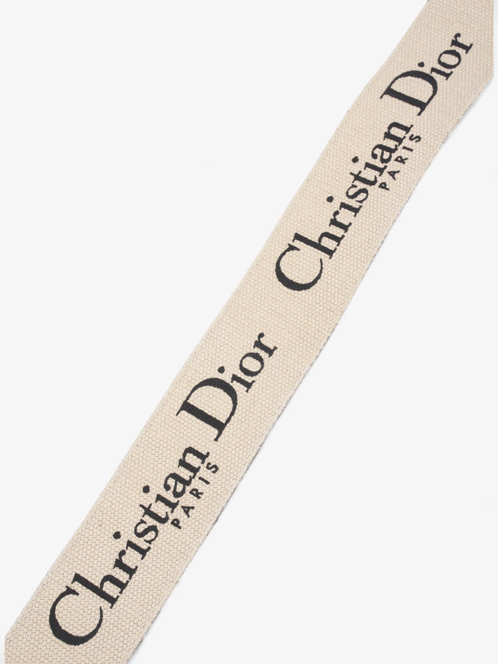 Christian Dior Shoulder Strap Beige / Navy Canvas