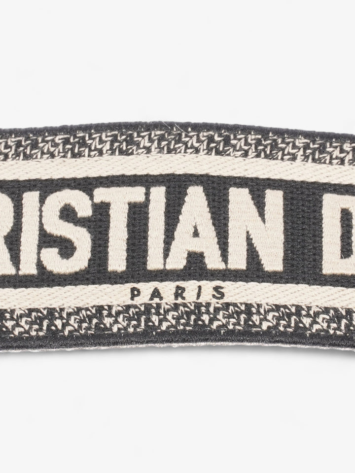 Christian Dior Shoulder Strap Beige / Navy Canvas