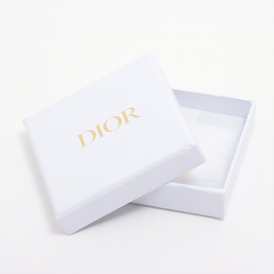 Dior CD Logo Rhinestone Gold Scarf Ring