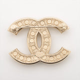 Chanel Coco Logo Rhinestone Gold Earrings Costume Jewellery