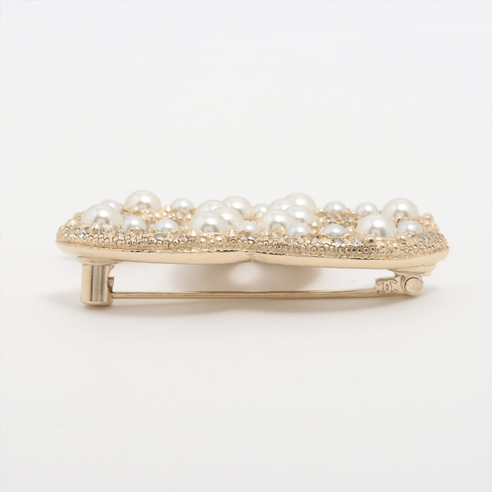 Chanel Coco Logo Rhinestone Gold Earrings Costume Jewellery