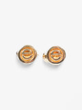 Christian Dior CD Clip On Earrings Gold Base Metal