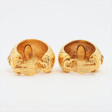 Chanel Coco Gold Clip On Earrings Costume Jewellery