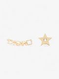 Christian Dior Star Logo Earrings Gold Base Metal