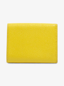 Christian Dior 30 Montaigne Compact Wallet Yellow Leather