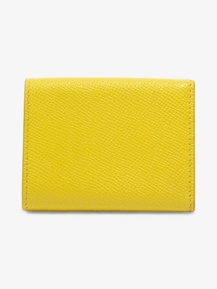 Christian Dior 30 Montaigne Compact Wallet Yellow Leather