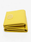 Christian Dior 30 Montaigne Compact Wallet Yellow Leather