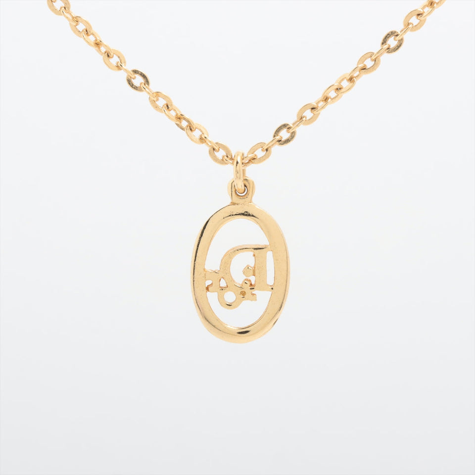Christian Dior Logo Gold Necklace Costume Jewellery