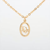 Christian Dior Logo Gold Necklace Costume Jewellery