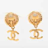 Chanel Pearl Drop CC Logo Gold Clip On Earrings Costume Jewellery