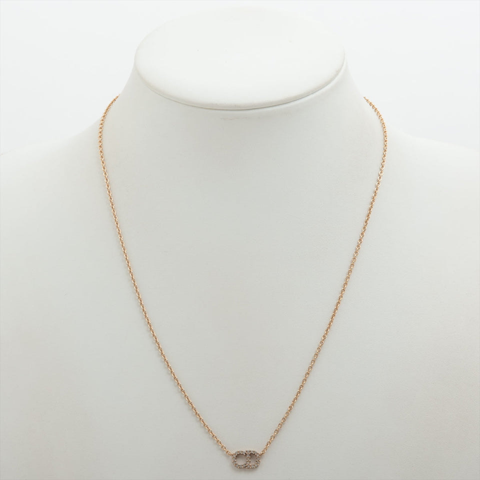 Christian Dior Clair D Lune CD Gold Rhinestone Necklace Costume Jewellery