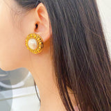 Chanel pearl earrings