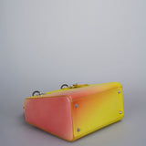 Christian Dior Lady Dior Medium Bag in Gradient Yellow and Orange Box Calf Leather