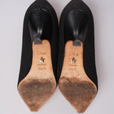 Christian Dior Black Canvas J'aDior Pumps Size 37.5D with Beige Insole
