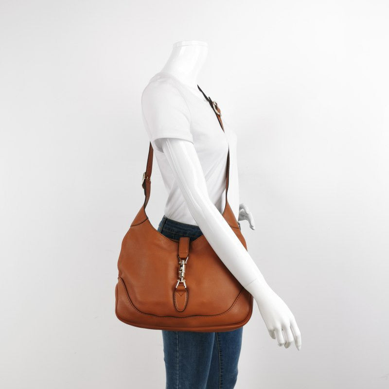 Gucci Jackie 1961 Soft Tan Brown Leather Bag Medium