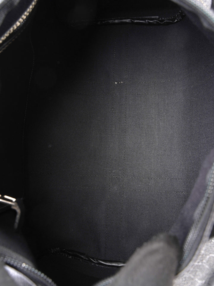 Christian Dior Mini Boston Honeycomb Black  Coated Canvas