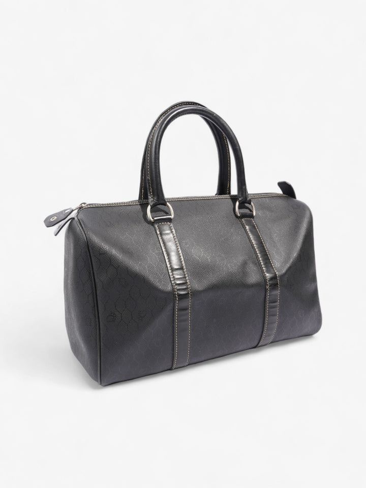 Christian Dior Mini Boston Honeycomb Black  Coated Canvas