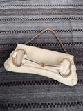 Gucci Horsebit 1955 Large White Leather Shoulder Bag