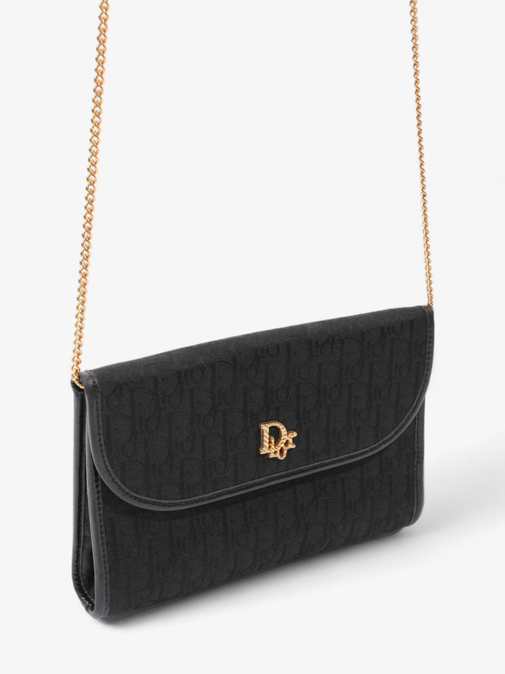 Christian Dior Vintage Trotter Chain Black Diorissimo Canvas