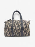 Christian Dior Boston Bag Navy Blue Canvas