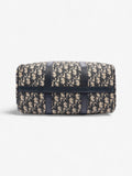 Christian Dior Boston Bag Navy Blue Canvas