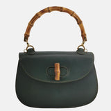 Gucci Bamboo 1947 Top Handle Bag Leather Small Dark Green