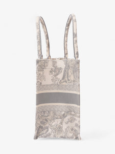 Christian Dior Book Tote Grey Oblique / White Cotton Medium