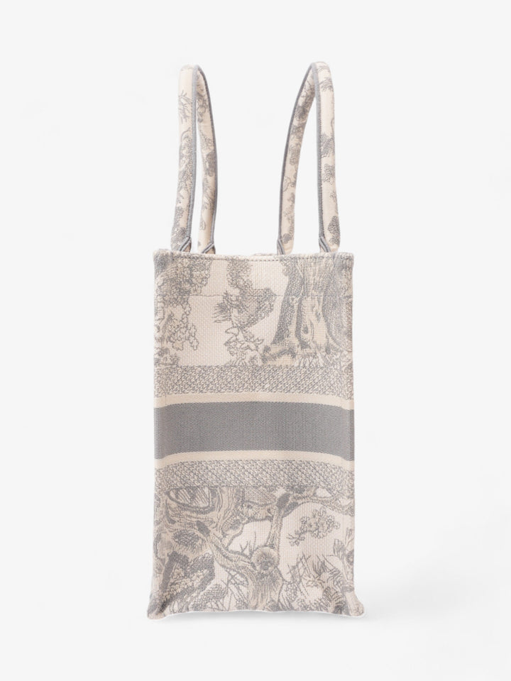 Christian Dior Book Tote Grey Oblique / White Cotton Medium