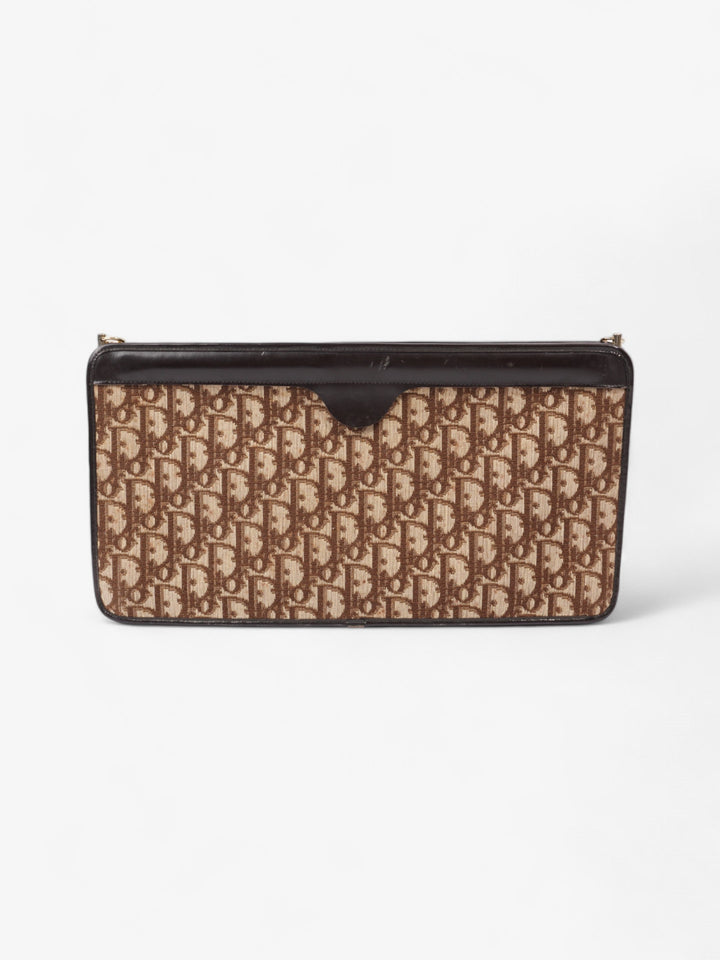 Christian Dior Diorissimo Clutch Brown Canvas