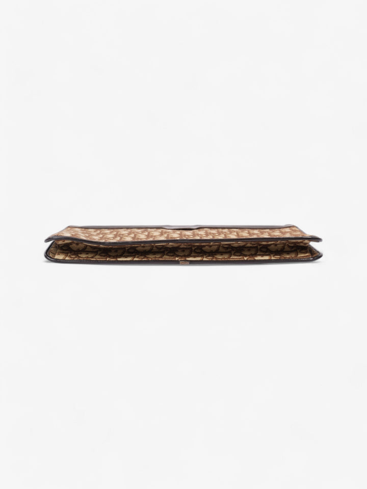 Christian Dior Diorissimo Clutch Brown Canvas