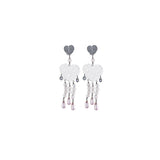 Christian Dior Heart Pink Clip On Earrings Costume Jewellery