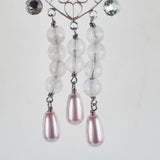 Christian Dior Heart Pink Clip On Earrings Costume Jewellery