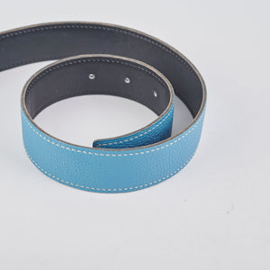 Hermes Constance Reversible Belt 30mm (Blue/Black)