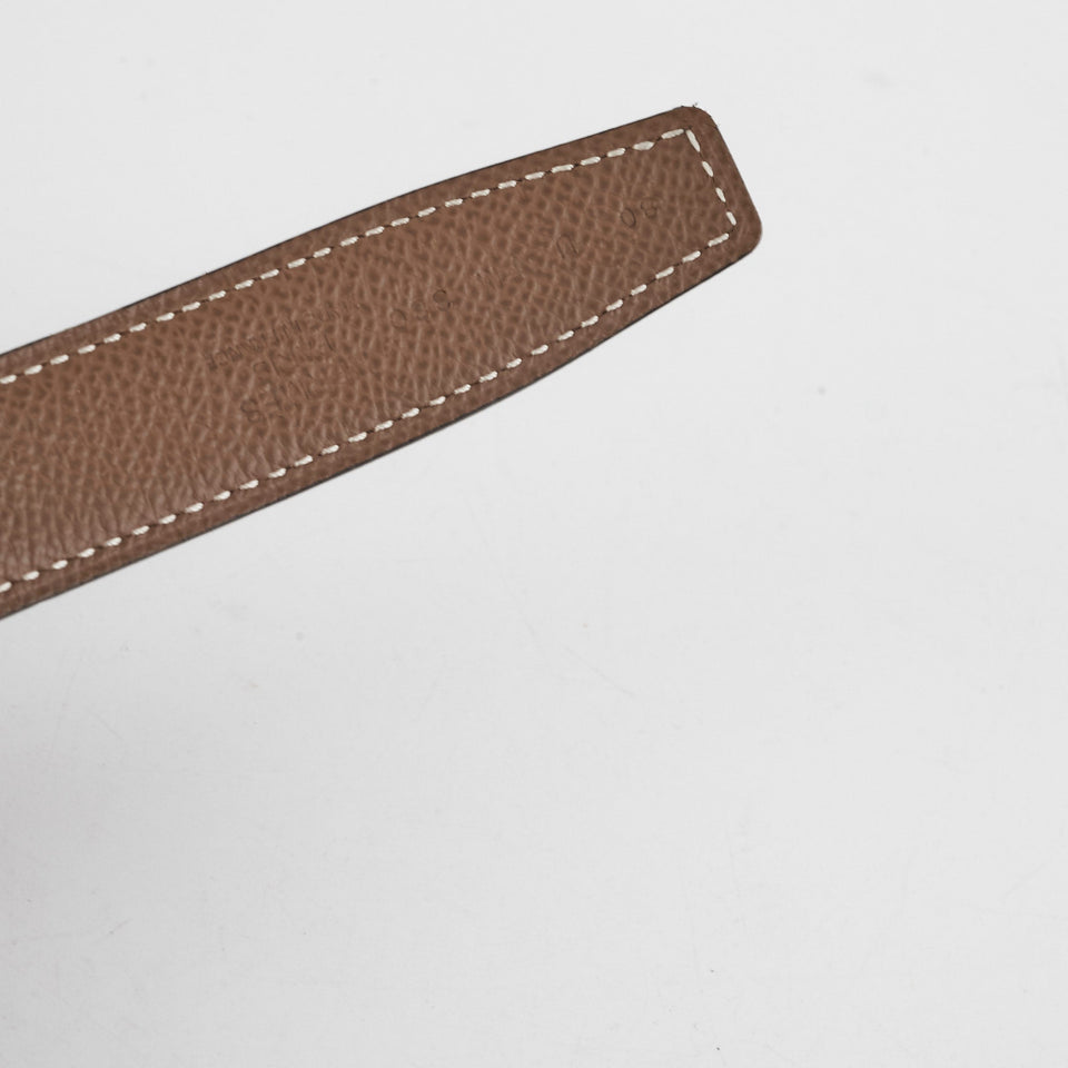 Hermes Ceinture Mini Constance Reversible Sift/Epsom Belt 24 So Black (Size 80) - Black/Etoupe