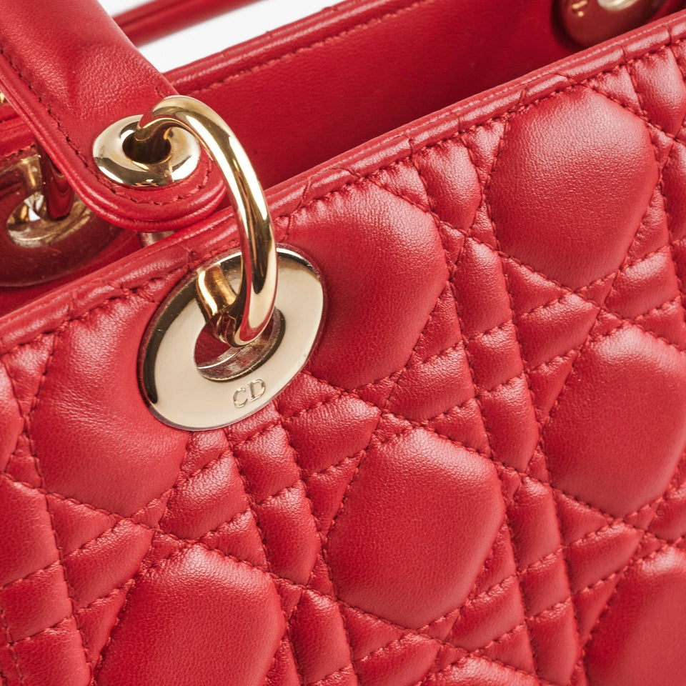 Dior Medium Lady Dior Red