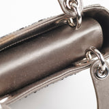 Christian Dior Mini Lady Dior Satin Grey Crystal