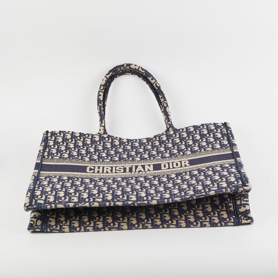 Christian Dior Large Book Tote Navy