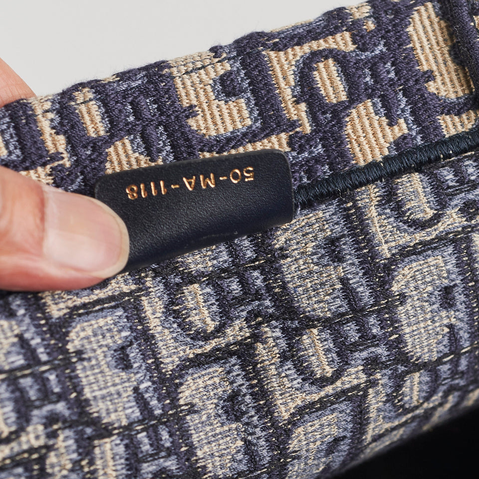 Christian Dior Large Book Tote Navy