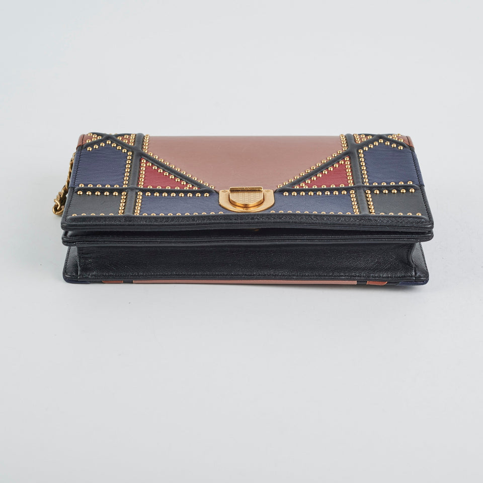 Christian Dior Diorama Wallet On Chain WOC Tricolour