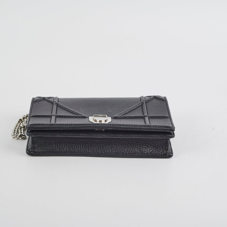 Christian Dior Diorama Black Wallet On Chain