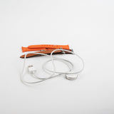 Hermes 40mm Apple Watch (Series 6) Stainless Steel Case (Fauve Barenia Single Tour/Orange Strap))