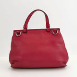 Gucci Pink Leather Small Bamboo Daily Top Handle Bag