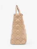 Christian Dior Lady Dior Beige Lambskin Leather Large