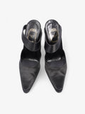 Christian Dior Strap Pointed Heels 110mm Black Satin EU 39 UK 6