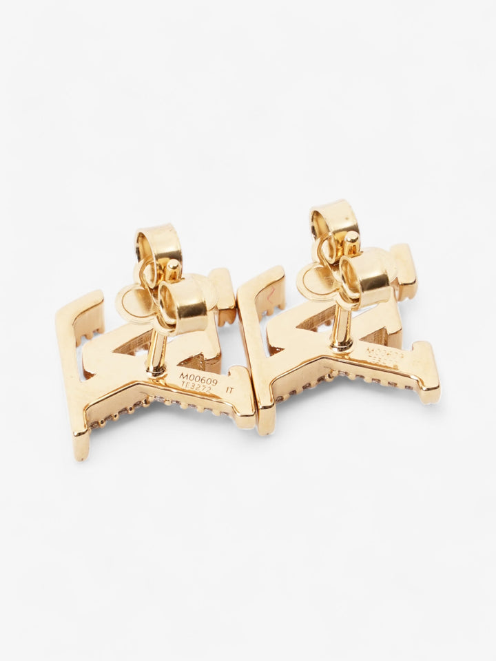 Louis Vuitton LV Iconic Earrings Gold / White Base Metal