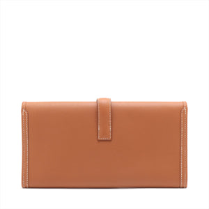 Hermes Jige Clutch Gold