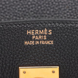 Hermes Birkin 35 Togo Black Square E Stamp